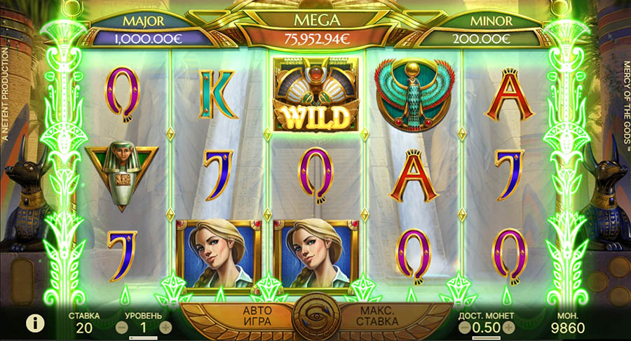 Интерфейс автомата Mercy of the Gods