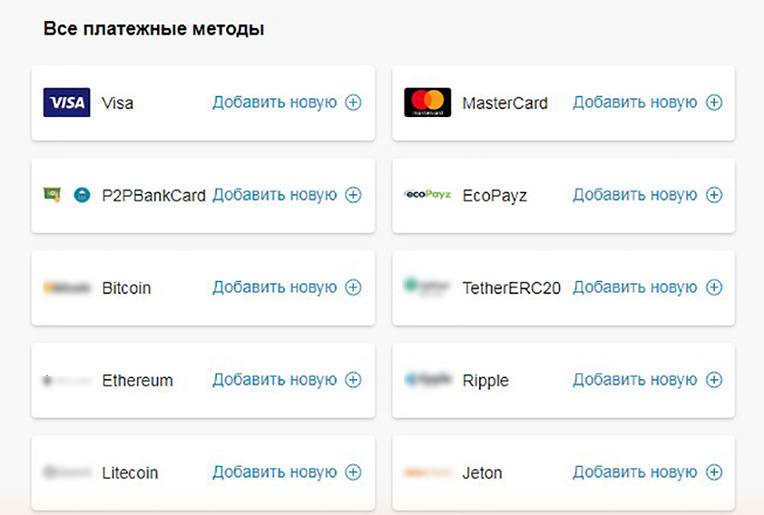 Все платежные методы