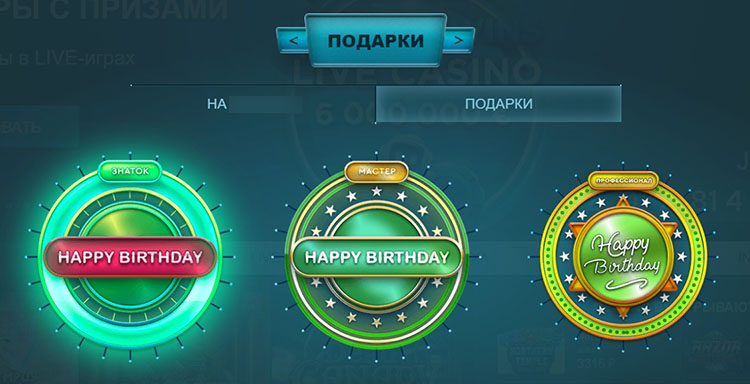 Подарки на день рождения