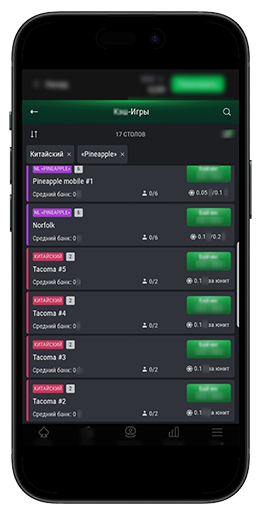 Выбор столов